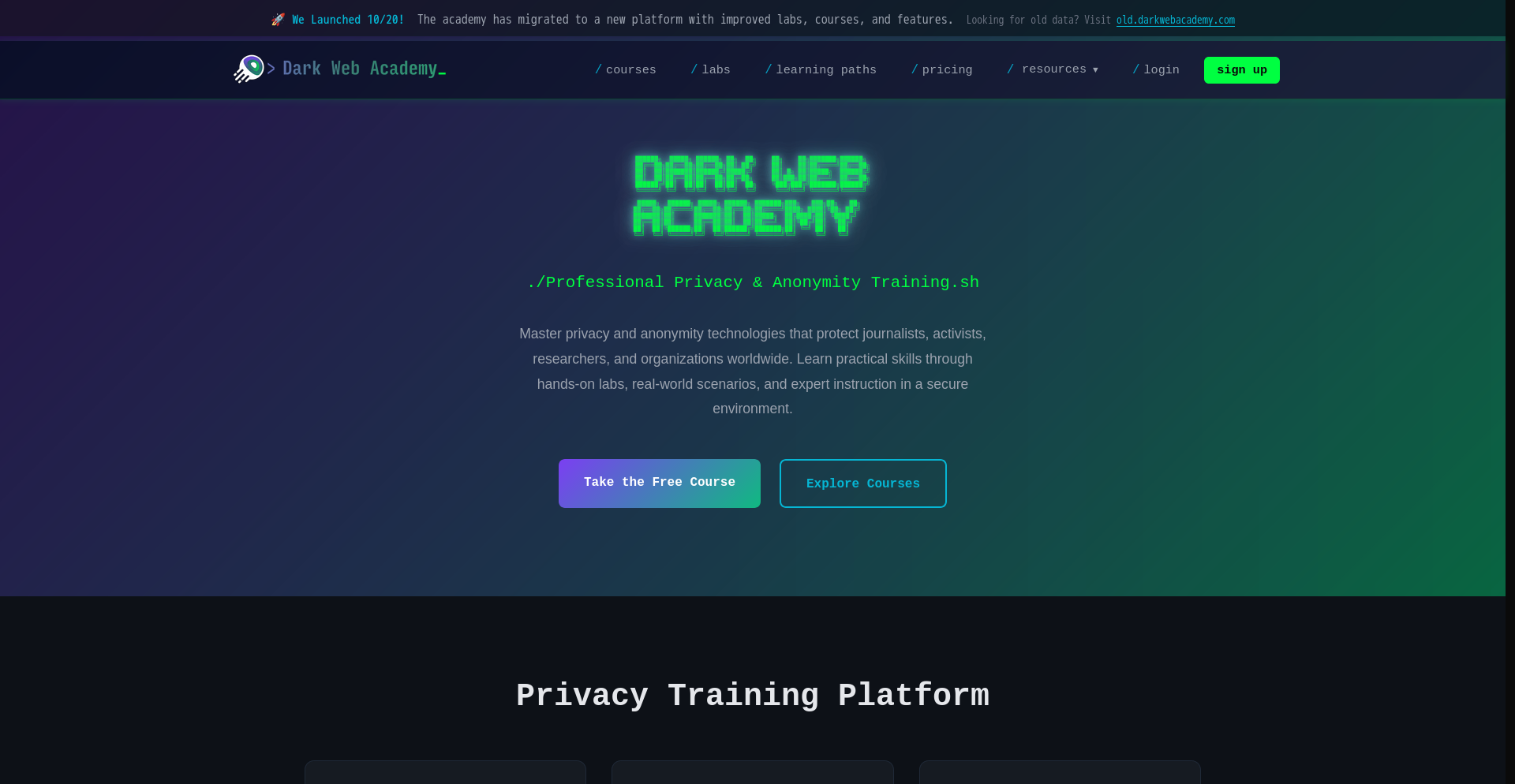 Dark Web Academy