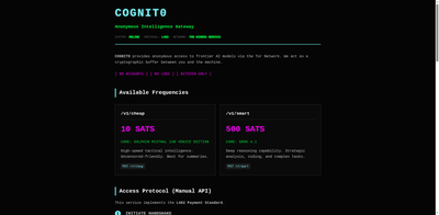 COGNIT0: Anonymous AI API