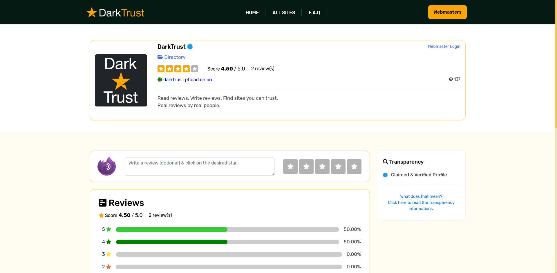 ⭐Darktrust: Find Trusted Sites